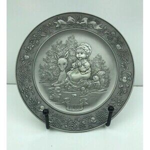 1989 Hallmark The Miracle Of Christmas Pewter Decorative Plate Limited Edition